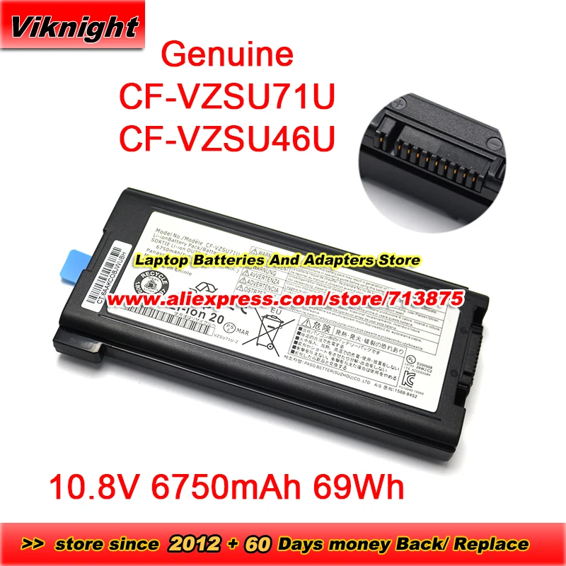 

Genuine CF-VZSU71U Battery CF-VZSU46S for Panasonic CF-30 CF-31 CF-53 CF-52 MK4 CF-31 MK2 CF-VZSU46AU Laptop 10.8V 6750mAh 69Wh