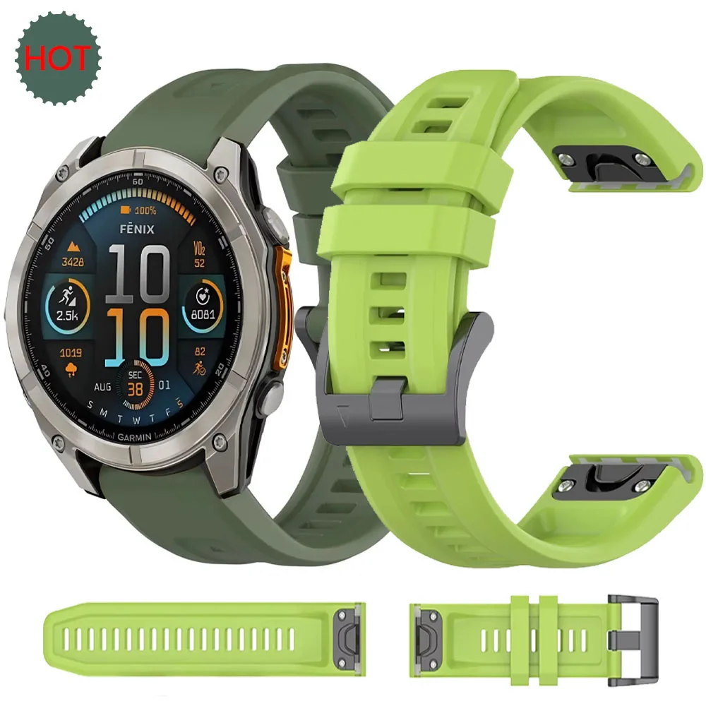 

20mm 22mm 26mm Quick Fit Silicone Strap for Garmin Tactix 8 51mm 47mm Fenix 8/7X/6X/Epix Pro/7S Sports replacement Accessories