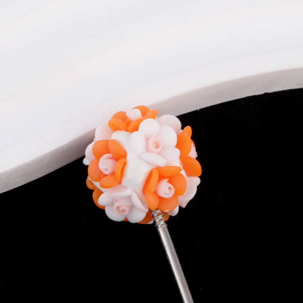 New Polymer Clay Flowers Decorated Floral Gumball Jewelry Beads Fit Bracelet Necklace Earring Ornament Accessory Pen 20mm 20pcs