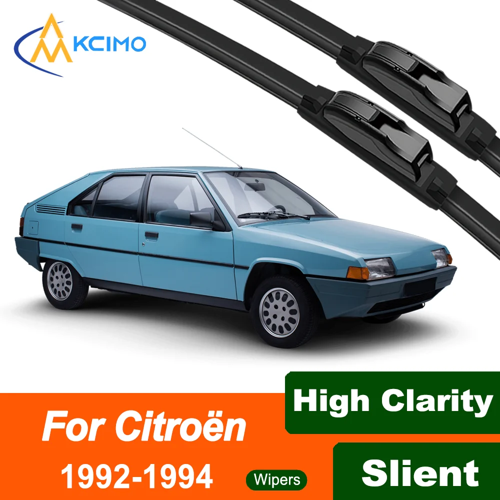 

Silent Black Front Wiper Blades Set for Citroën Citroën BX 1992-1994 1993 Auto Windscreen Windshield Window Wiper Accessories