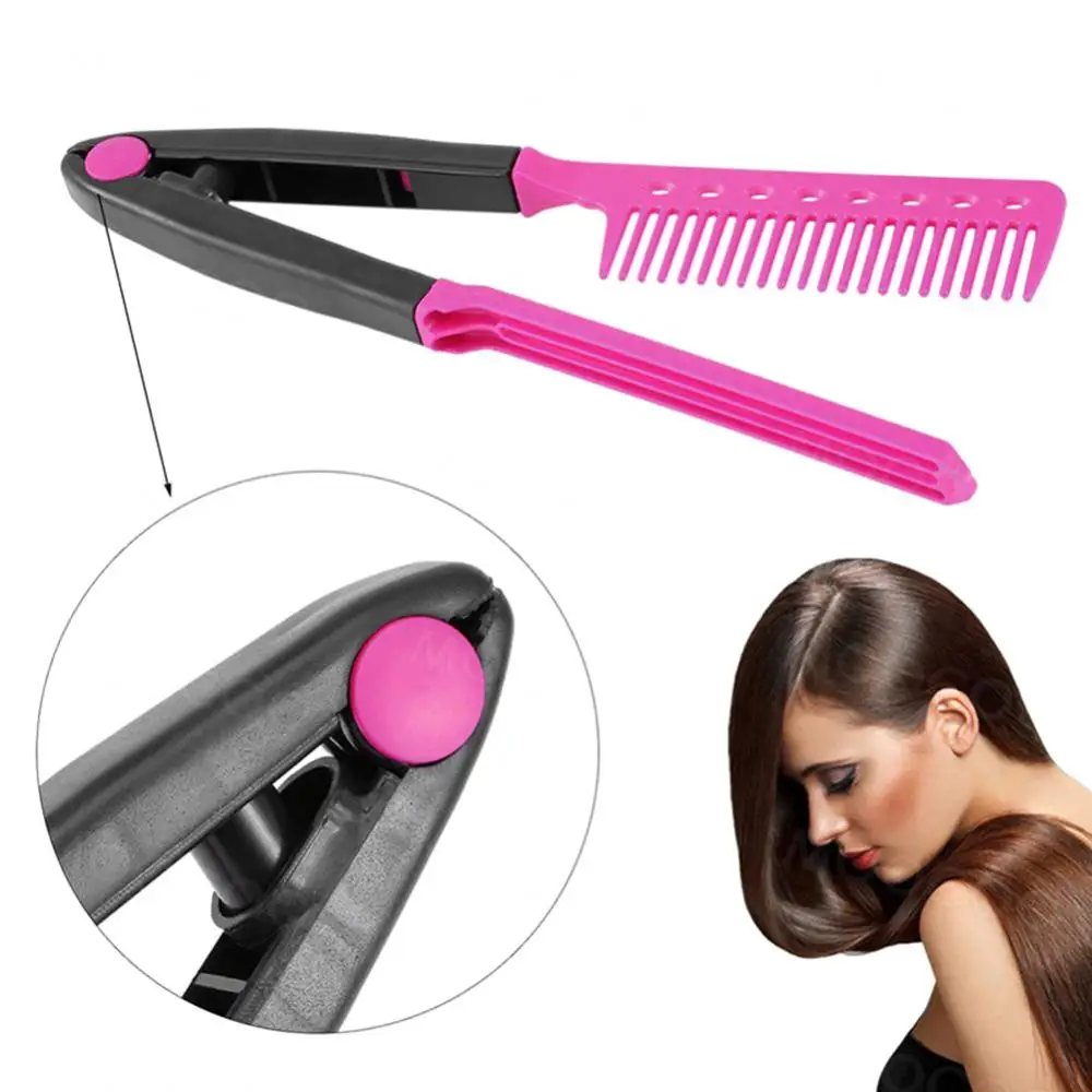 Portátil alisador de cabelo Flat Iron, DIY Salon Comb, cabeleireiro Styling Tool