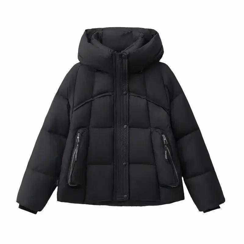 

2025 Winter Women's Down Jacket Loose Hooded Commuter Jacket