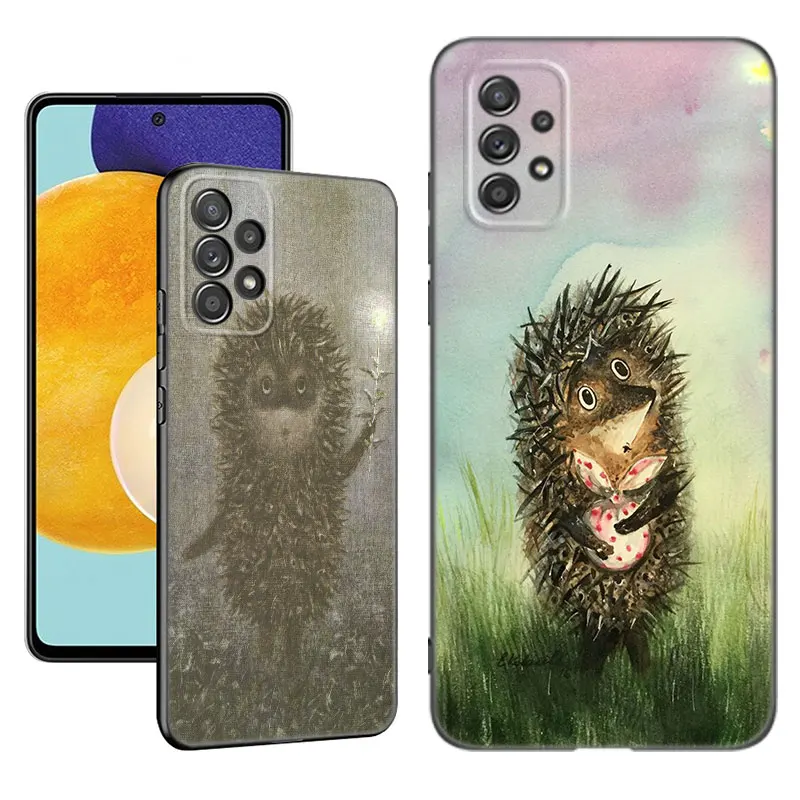 Hedgehog In The Fog Case For Samsung A13 A22 A24 A32 4G A23 A25 A34 A35 A52S A53 A54 A55 A73 5G A12 A14 A15 A31 A33 A50 A51 A72