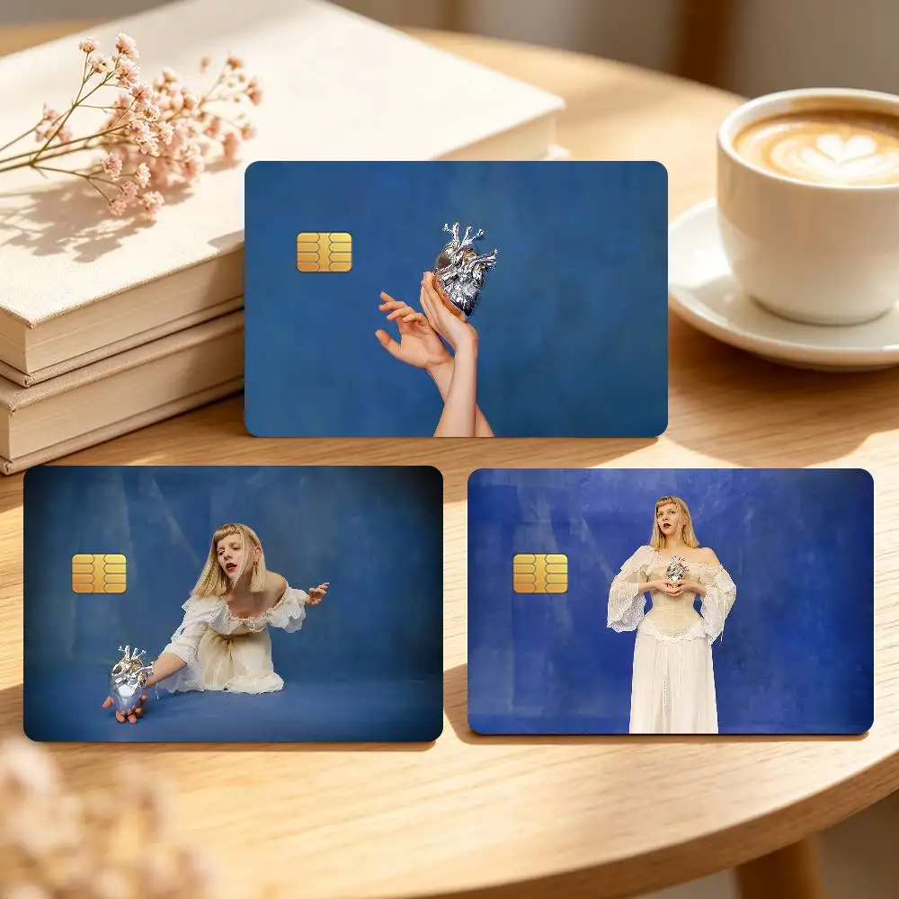 Singer A-Aurora Music Credit Card Sticker Waterproof Anti-Scratch 4PCS Bank Debit Traffic Cover Decoration