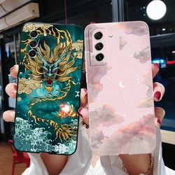 Dragon Case For Samsung Galaxy S21 FE 5G Phone Cover Silicone Shockproof Bumper For Galaxy S21 Plus Ultra S 21 S21fe Soft Cases