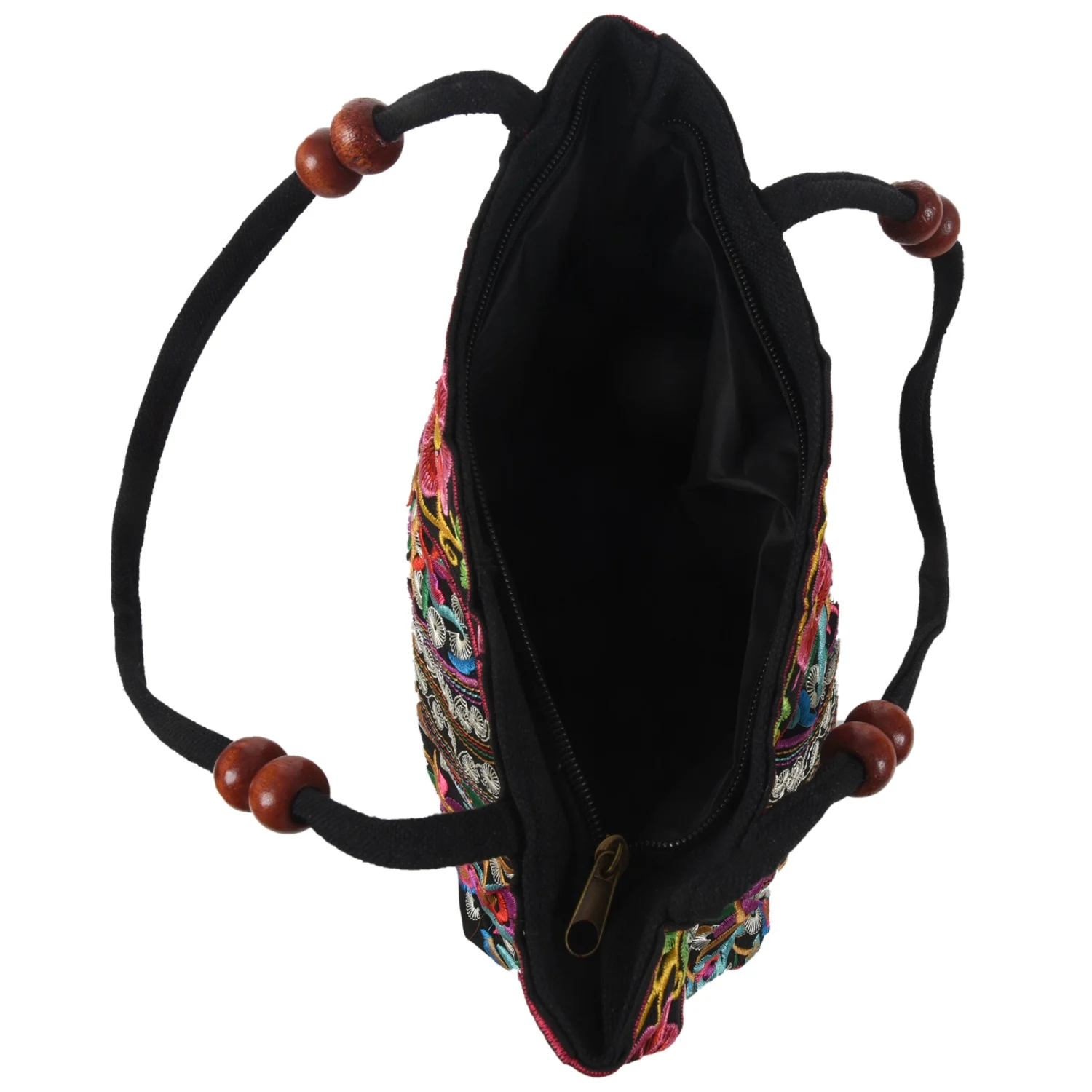 ABQR Style chinois femmes sac à main broderie ethnique été mode fleurs faites à la main dames fourre-tout sacs à bandoulière-corps (fleurs)