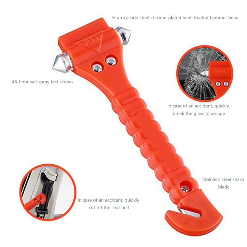 Outdoor Escape Tool Hammer Mini Stainless Steel Car Rescue Hammer Emergency Self-rescue Escape Window Breaker