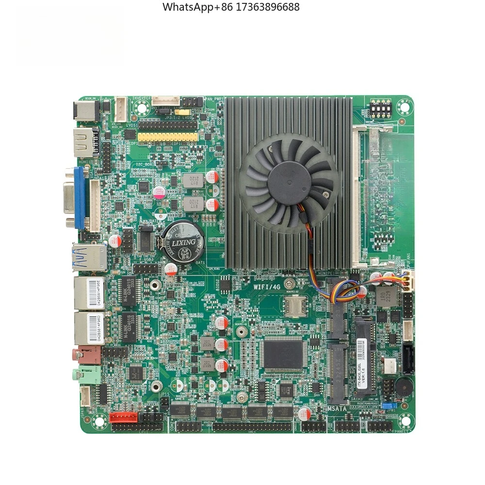 I3 I5 I7 Processor DDR3 MSATA Industrial Mainboard 8 USB 6 COM HD VGA LVDS DC 12V Industrial Mini ITX Motherboard
