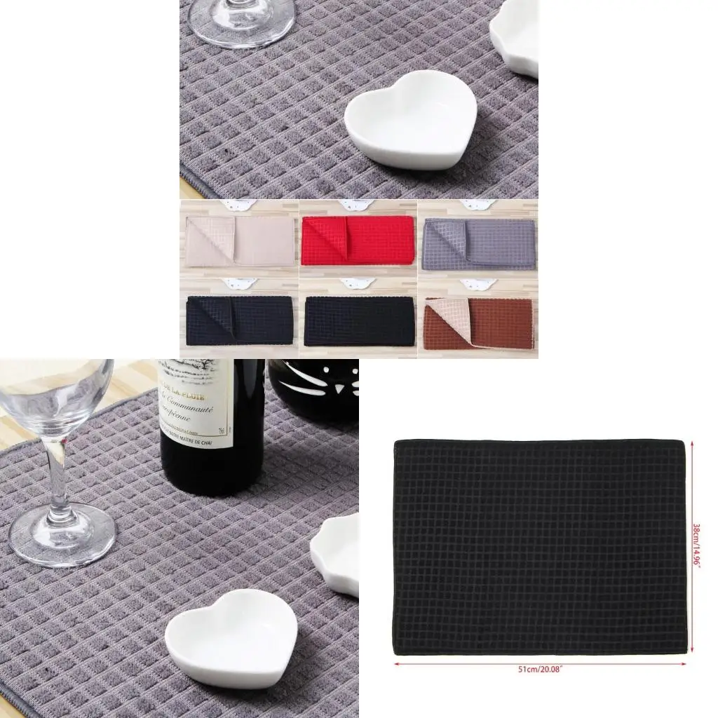  Dish Drying Mats Kitchen Sink Drainer Microfiber Cushion Pad Tablewares Towel