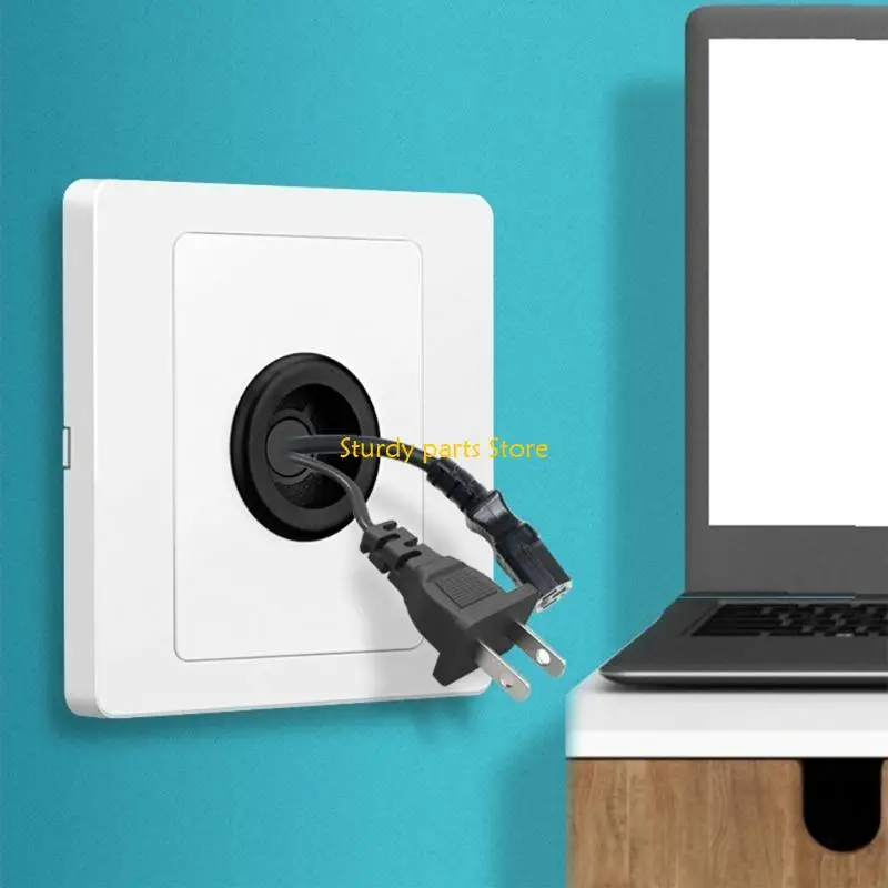 97QC Пластиковая крышка Элегантная крышка розетки с кабельной розеткой для домашнего офиса