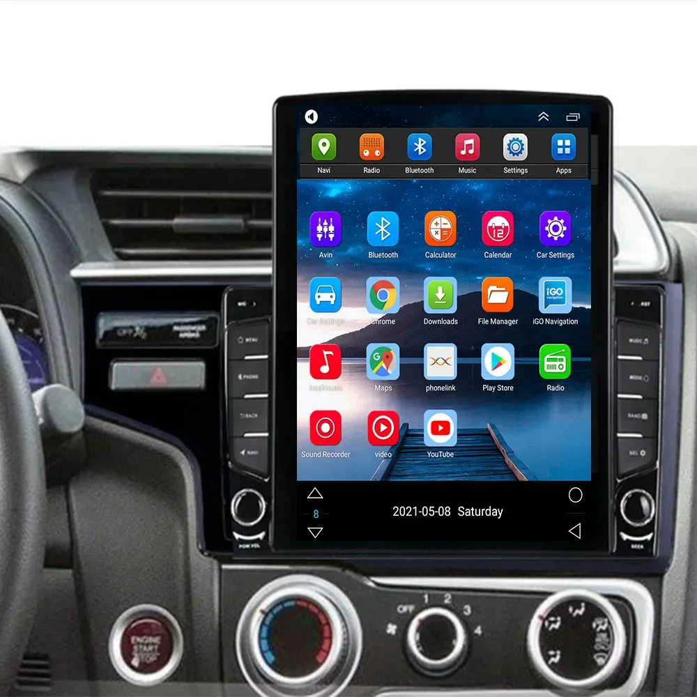 راديو سيارة على طراز تسلا لهوندا جاز 3 2015 - 2030 Fit 3 GP GK 2013-2030 CarPlay اللاسلكي أندرويد 14 السيارات الوسائط المتعددة لتحديد المواقع DVR #3