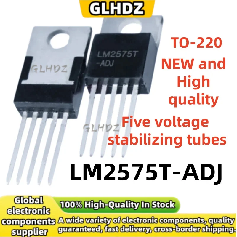 brand new 10-20-50UNTIS LM2575T-ADJ Five voltage stabilizing tubes TO-220-5 in stock