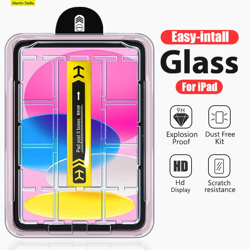 Easy Install Tempered Glass Screen Protector for Ipad A16 11th Generation 10th 9th 8th 7th 6th 5th 10.2 9.7 Film