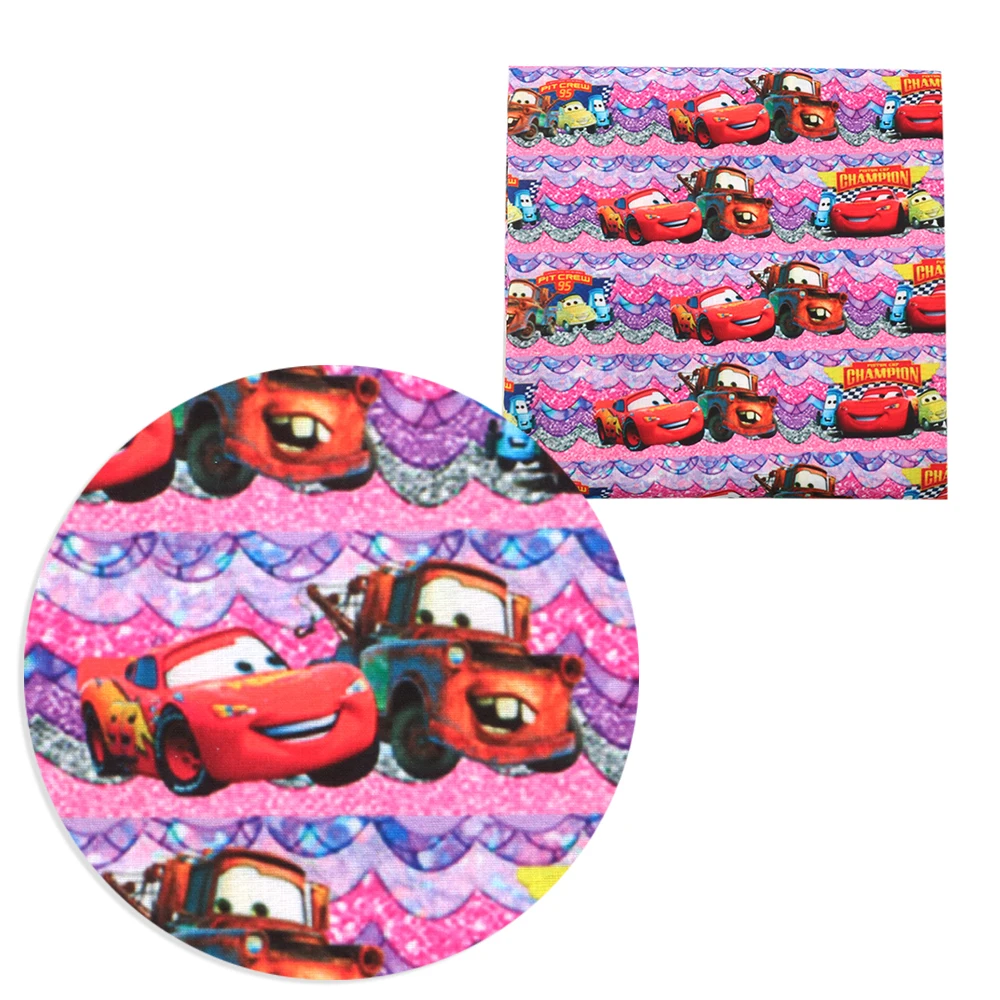 Disney Racing Mobilization Digital Printing Polyester Cotton Fabric Sewing Quilting Fabric Needlework Material DIY Handmade