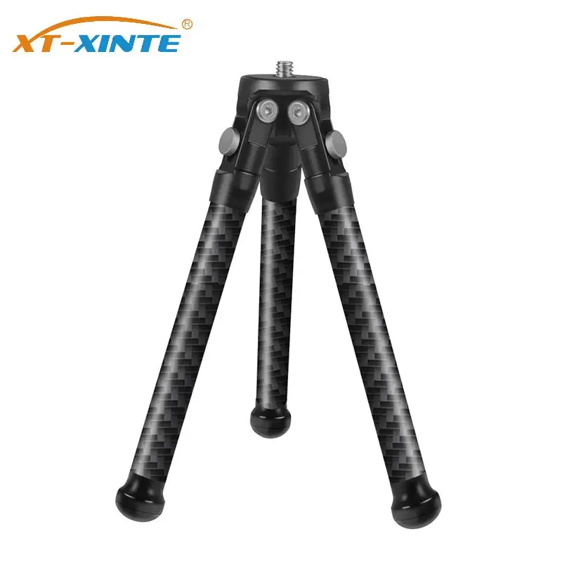 Carbon Fiber Mini Tripod Extendable Feet Lightweight for Gopro 11 Insta360 X3 Phone DSLR Camera Projector Stand Bracket Portable