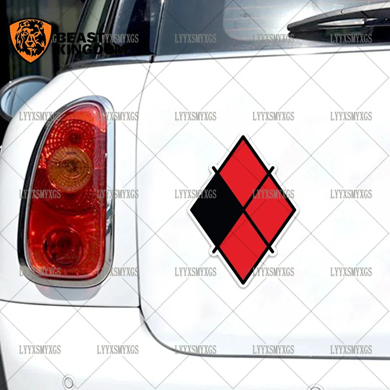 Self-Adhesive Custom Harley Quinn Diamond Logo Car Stickers Waterproof Sunscreen Vinyl Decal PVC Wholesale Car Decoration