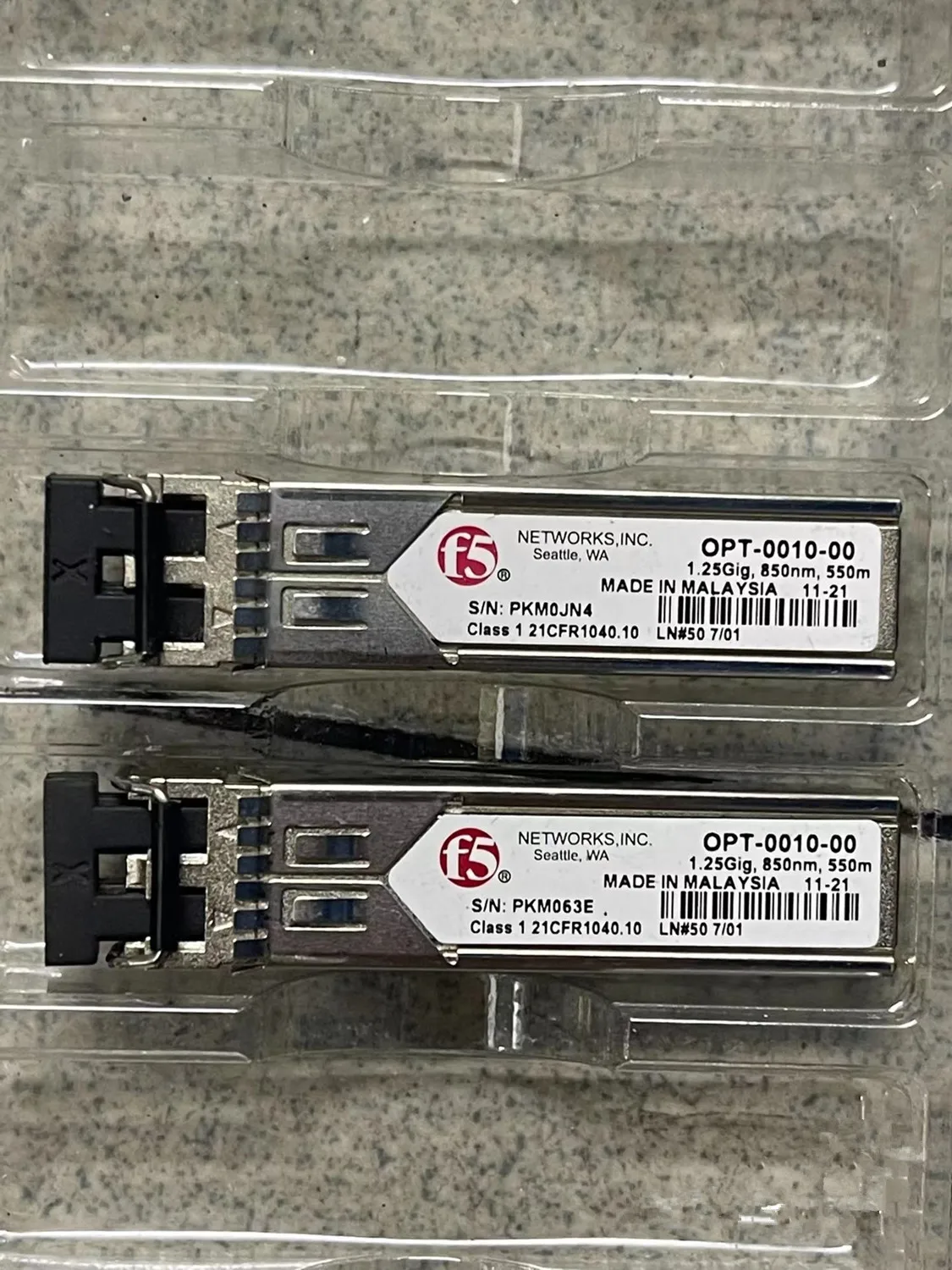 

F5 1.25G SFP Optical Fiber/OPT-0010-00/1.25Gig,850nm,550m/NETWORKS Sfp Fiber Switch Transceiver