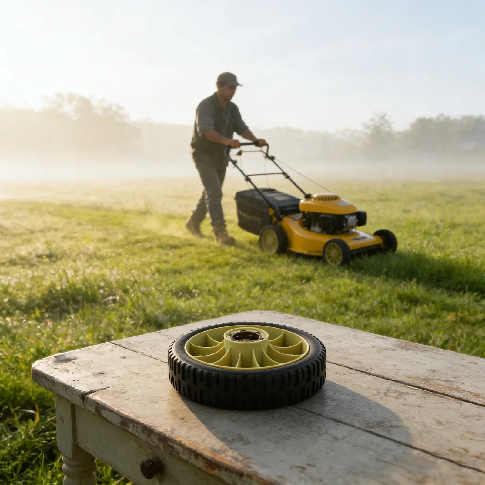 8 Inch Rear Wheel for Honda HRJ216 Self Propelled Lawn Mower Replacement Part Provides Reliable Performance on Uneven Terrain