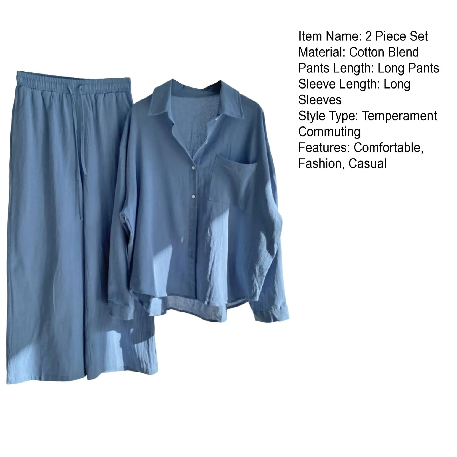 2024 Spring Cotton Linen Suit Women\'s Tracksuit Oversize Shirt Loose Pants Set Female Trendy Casual Fashion Ladies 2 Piece Sets