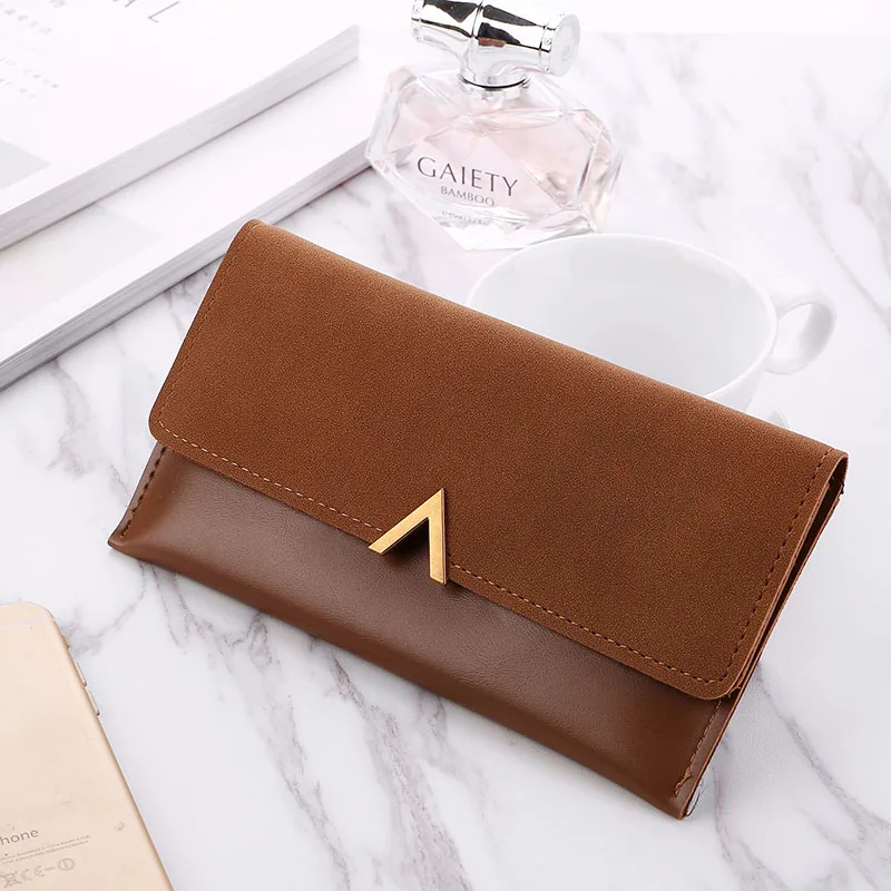 Vintage Wallets ID Holder Coin Purse Lady Long Short Purses Handbags Women Clutch Cards Holder PU Leather Moneybag Wallet