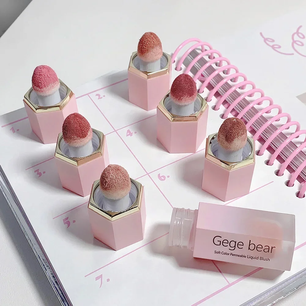 防水ムースブラッシュハイライタースティックルージュ液体ブラッシュクリームマットフェイススムーズチークアイ輪郭メイクアップ卸売