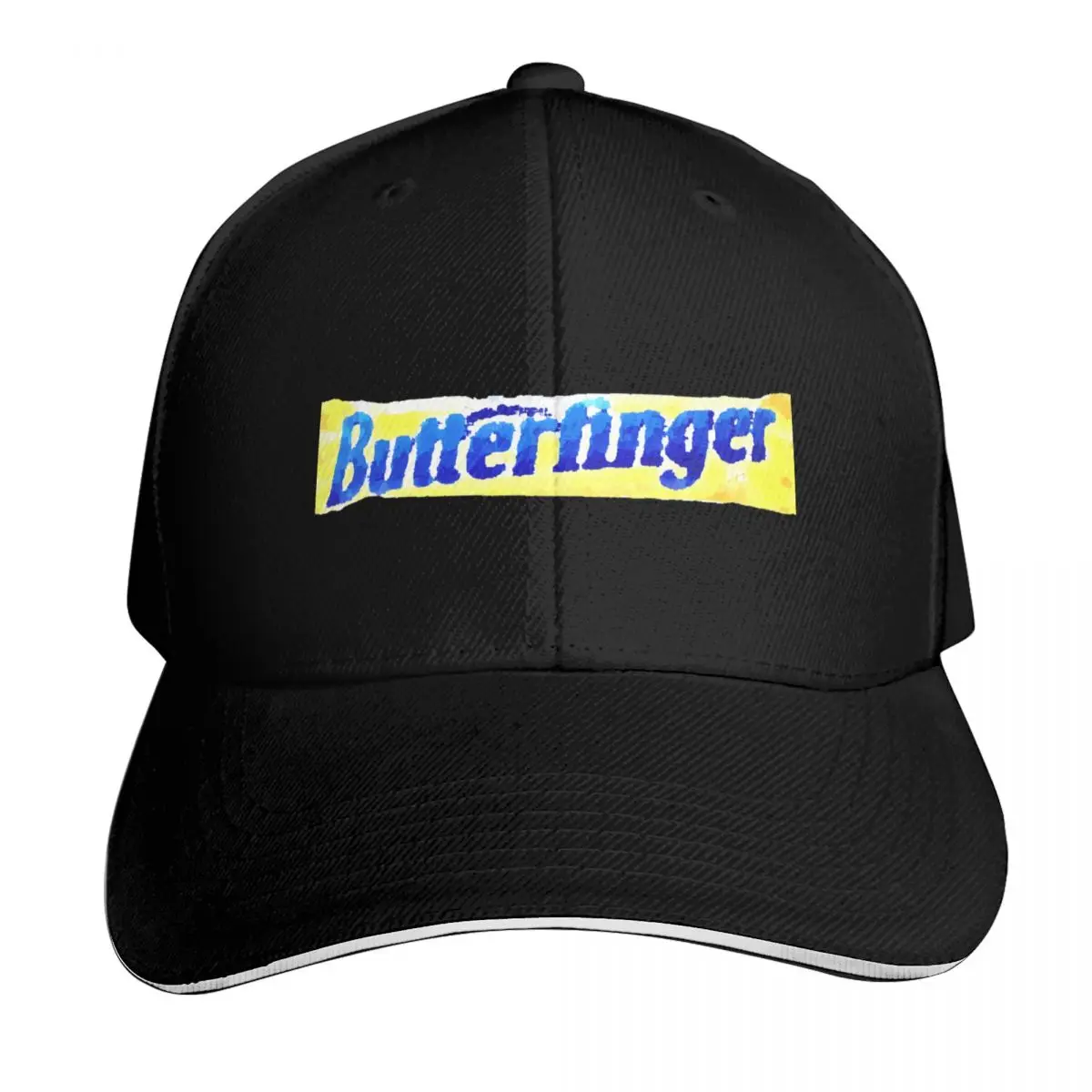 Butterfinger Candy BarWrapper con gorra de béisbol en colores pastel, sombrero de playa, sombrero vintage para hombre y mujer