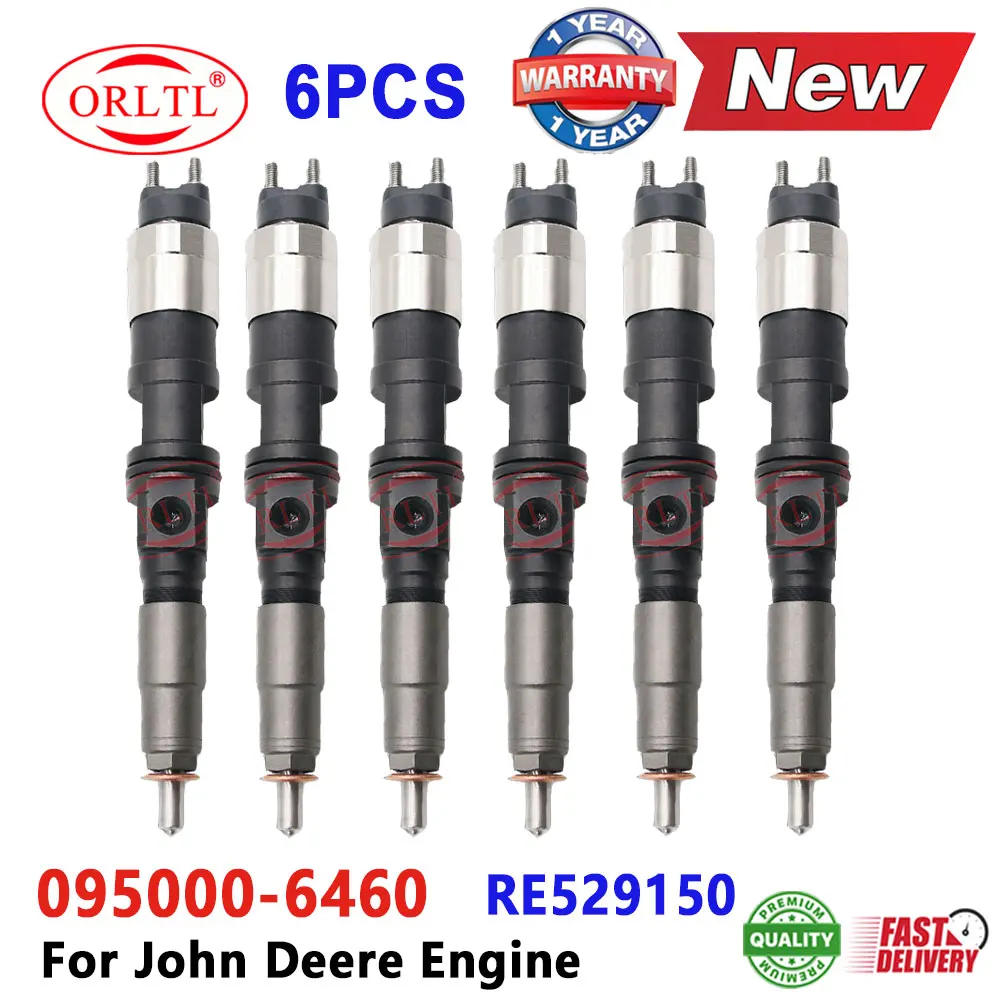 

6 шт. новый RE529150 095000-6460 095000-6461 оригинальный топливный инжектор 0950006460 095000 6460 для двигателя John Deere 095000-6462