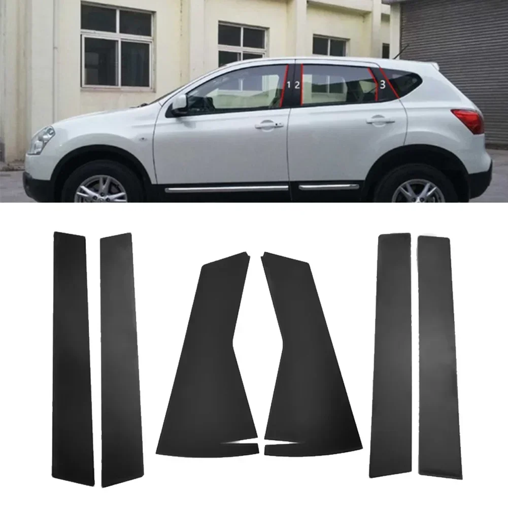 

CarHome черная зеркальная отделка, накладка на окно автомобиля, накладка на стойку для NISSAN Qashqai 2008-2015, средняя наклейка на колонку BC, внешний доступ