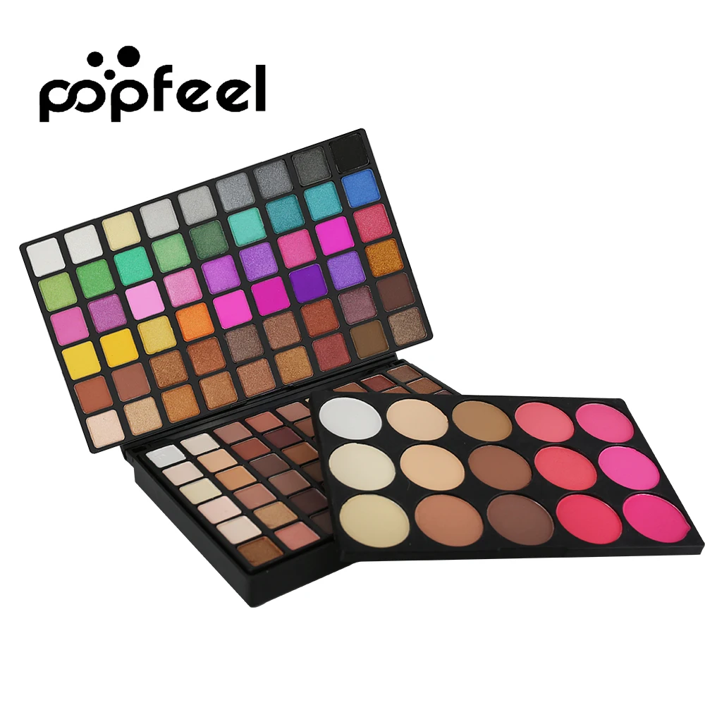 Popfeel Brand 123 Color Eye Shadow Pearlescent Matt Eye Shadow Blush Foundation Eye Shadow Makeup Pan Makeup