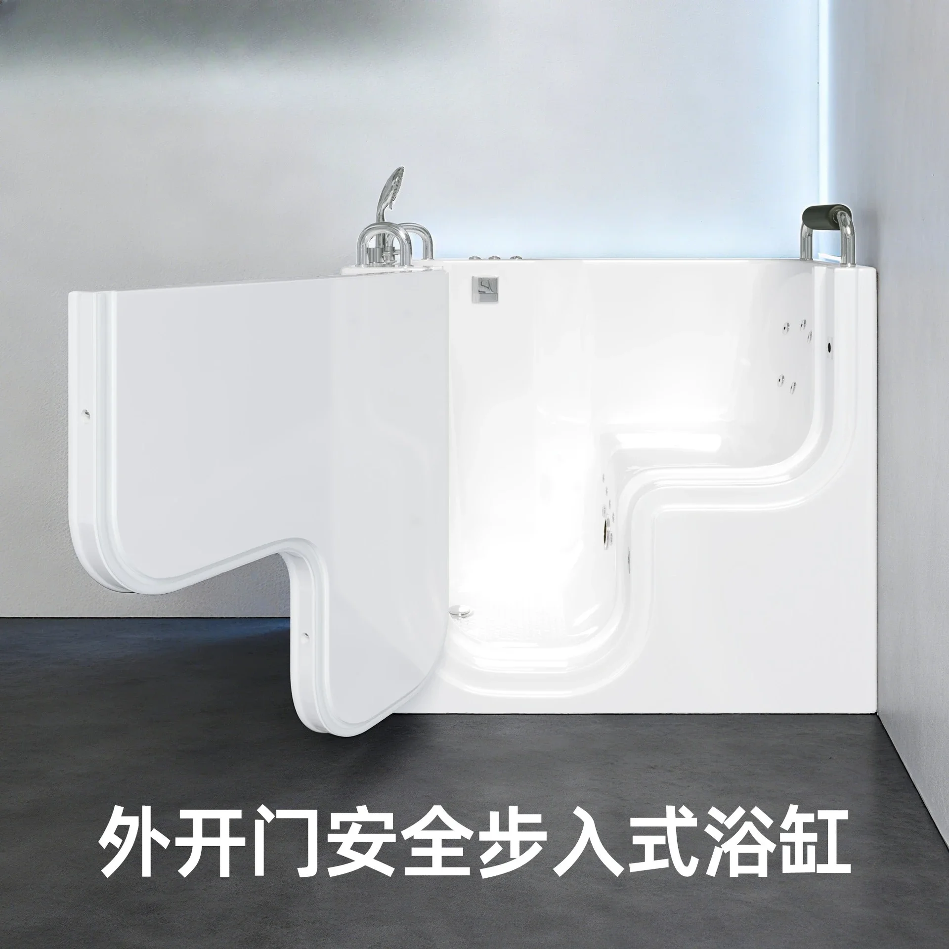Side door bathtub bath walk-in sitting acrylic surf massage mute