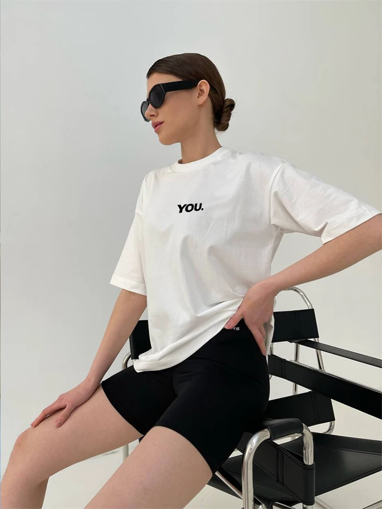 Hirsionsan Casual Loose Cotton T-shirts Women 2023 Summer O-neck All-match Basic Tees Female Simple Chic Short Sleeve Pullover