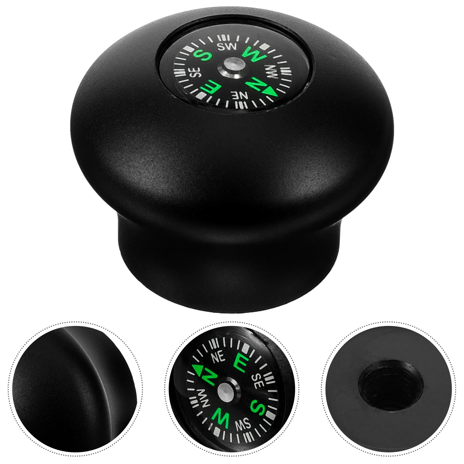 

Portable Hiking Pole Head Compass Trekking Pole Cap Lightweight Aluminum Alloy Outdoor Navigation Tool Climbing Compass