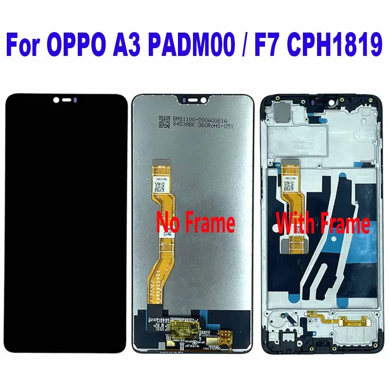 

For OPPO A3 PADM00 PADT00 CPH1837 LCD Display Touch Screen Digitizer Assembly For Oppo F7 CPH1821 CPH1819