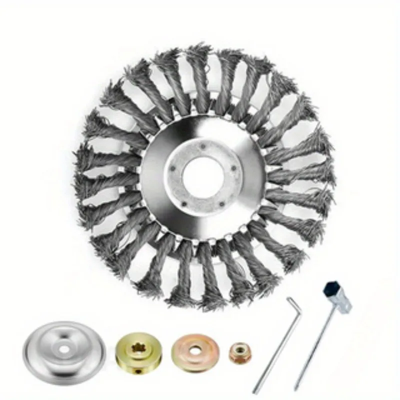 6-inch wire trimmer head, suitable for wire brushes with a 1-inch interface, using twist connection, universal weed cutter