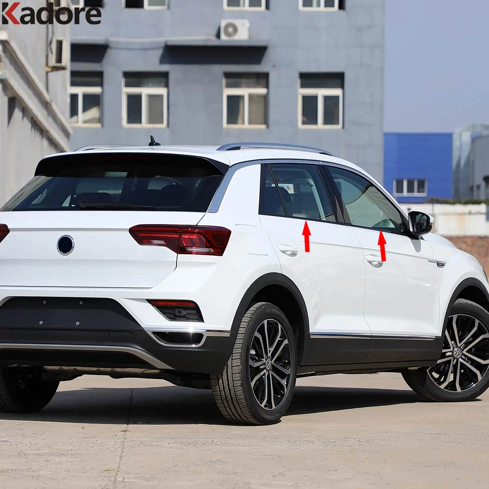 Car Bottom Window Frame Sill Cover Trim For Volkswagen VW T-ROC TROC 2017 2018 2019 2020 2021 2022 2023 2024 Steel Accessories