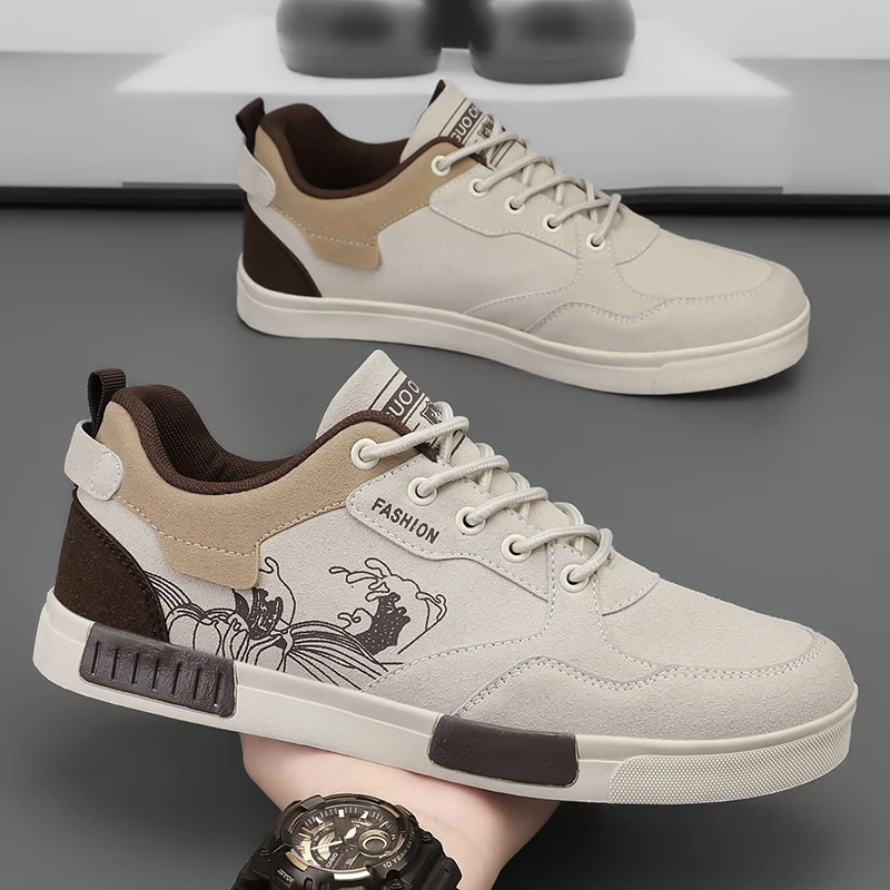 أحذية كاجوال سهلة المسح للرجال، قبضة جيدة، أحذية رياضية برباط علوي منخفض، أحذية رجالية #5