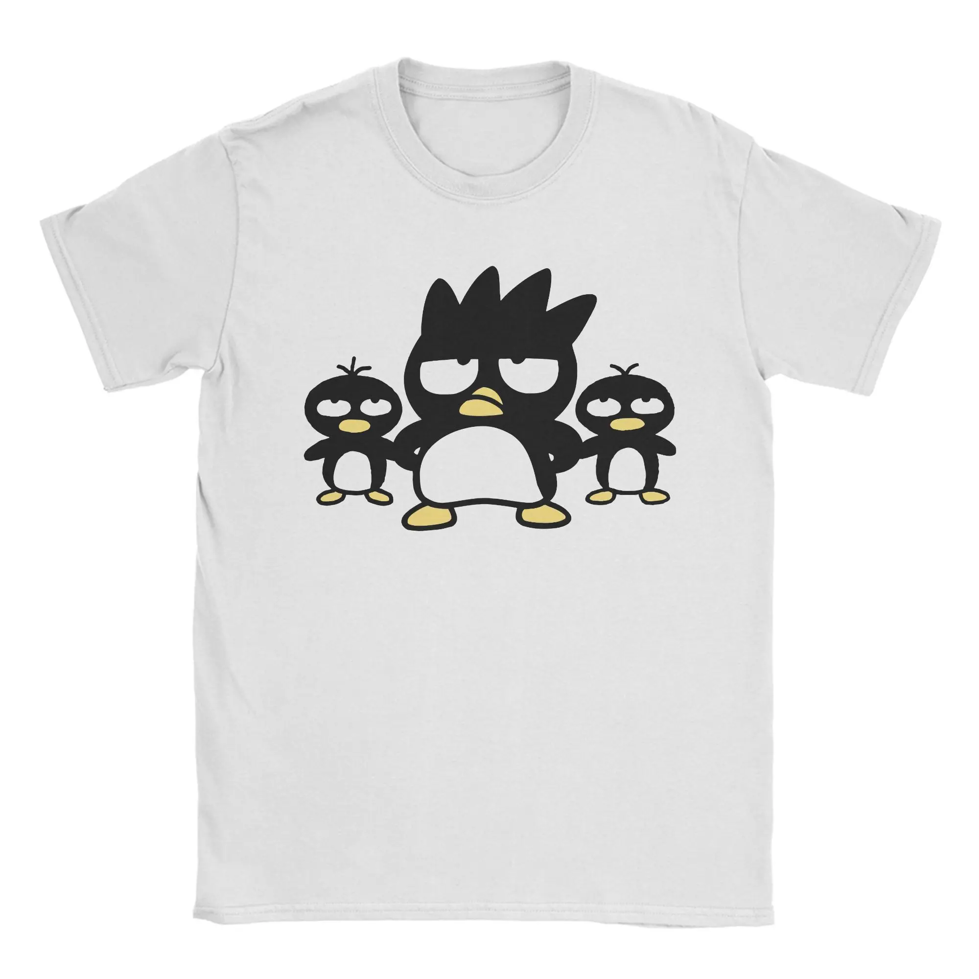 

Penguin Anime Badtz Maru T-Shirt Men Fashion 100% Cotton Tee Shirt Round Neck Short Sleeve T Shirt Graphic Tops