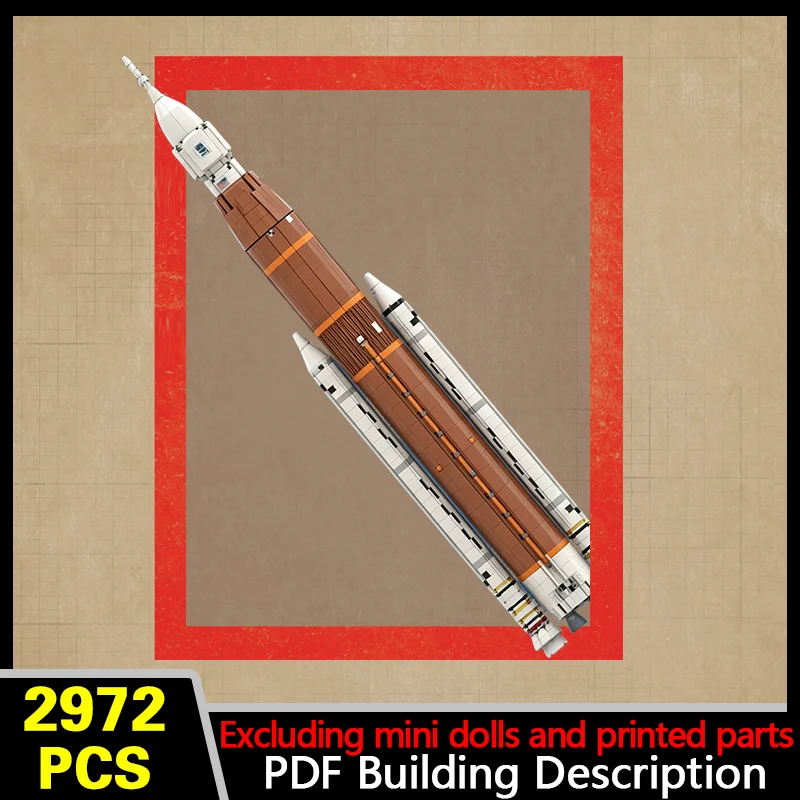 SLS Heavy‑Lift Rocket Model MOC Building Bricks War Equipment Style Modular Technology Gifts Holiday Assemble Toys Suit