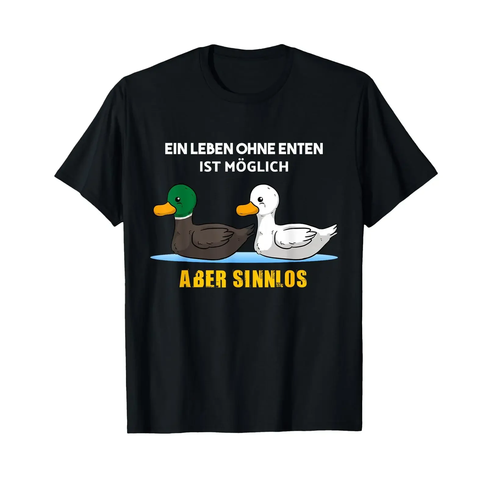 T Shirt with German Text quot Ein Leben ohne Dutenbrecht A Life Without Ducks vintage Washed fashion streetwear