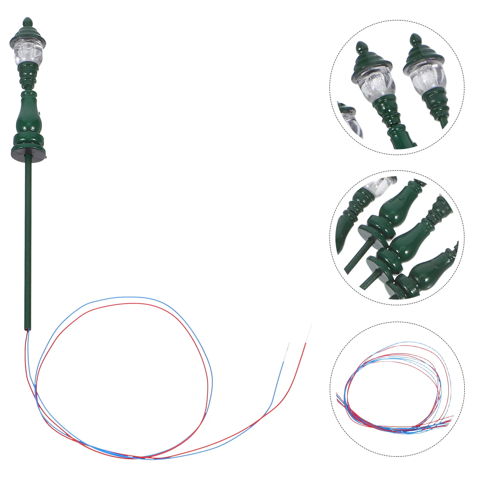 

4Pcs Mini Yard Lamp Simulated Street Light for DIY Mini House Decoration Sand Table Prop Micro Landscape Ornament Garden Decor