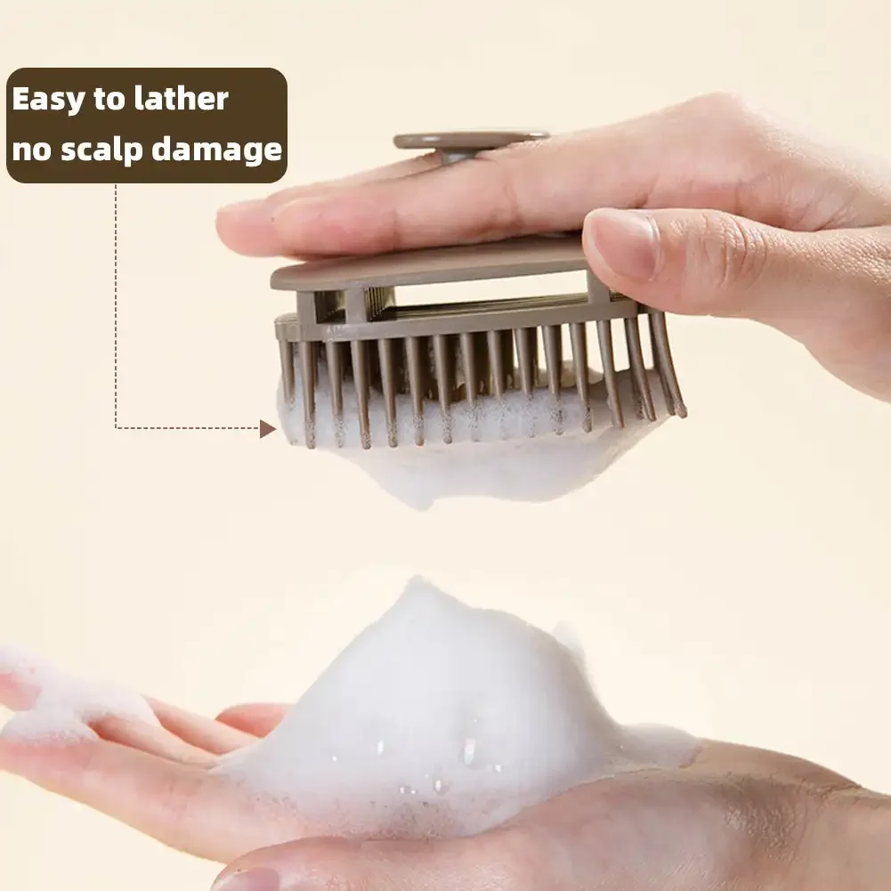 แปรงแชมพูหัวหัวทำจากซิลิโคนหวีนวดหนังศีรษะหวีล้างผมแปรงนวดตัวอุปกรณ์ทำผมร้านเสริมสวย