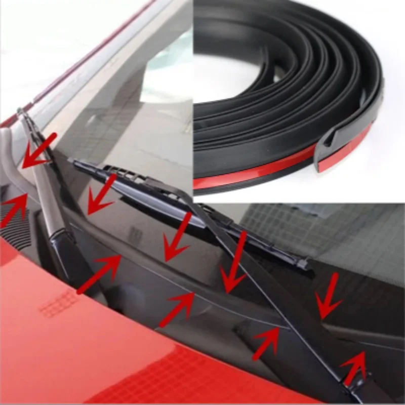 2m Car Windshield Panel Moulding Seal Strip Sticker Dustproof Rubber Sealing Strip for Auto Car Dashboard Windshield