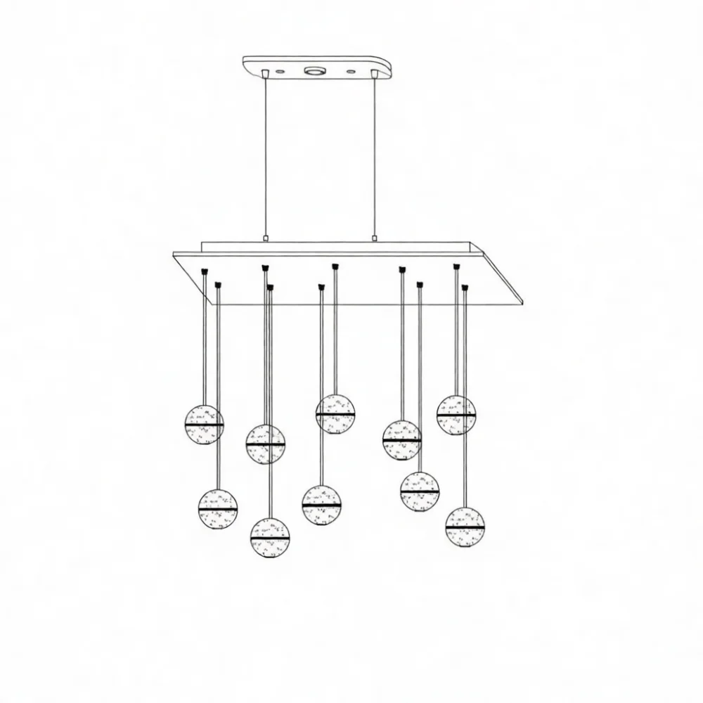 Luxury Decorative Chandelier For Duplex Apartment Stairwell Loft Modern Hanging Lamp Interior Lighting Home Decor Fixture
