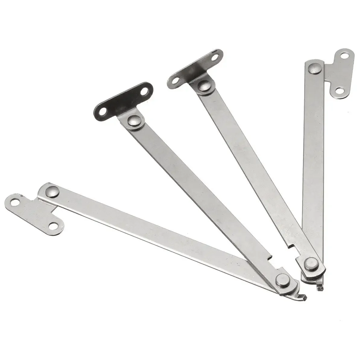 2PCS Metal Folding Door Stays Kitchen Cupboard Cabinet Support Box Hinge Lift Up Stay Support