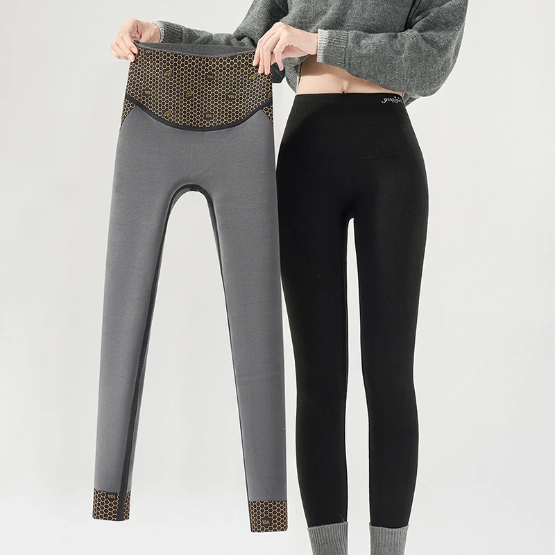

Women's High Waist Tight Warm Leggings Autumn Winter Plus Fleece Sport Fitness Yoga Leggings Stretch Hip Lifting Bottoming Pants