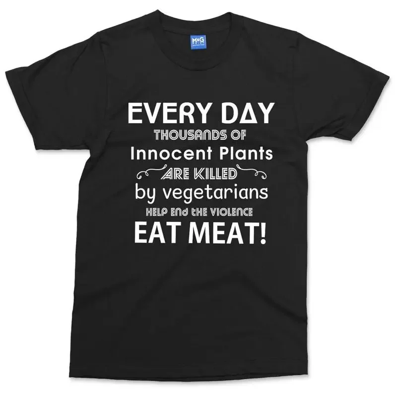 Meat eaters T-shirt Funny Rude Anti Vegetarian Vegan Sarcastic Joke - Unisex Tee