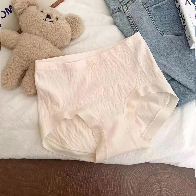 4pcs-Seamless Japanese panties. Antibacterial, breathable cotton gusset. For all seasons.