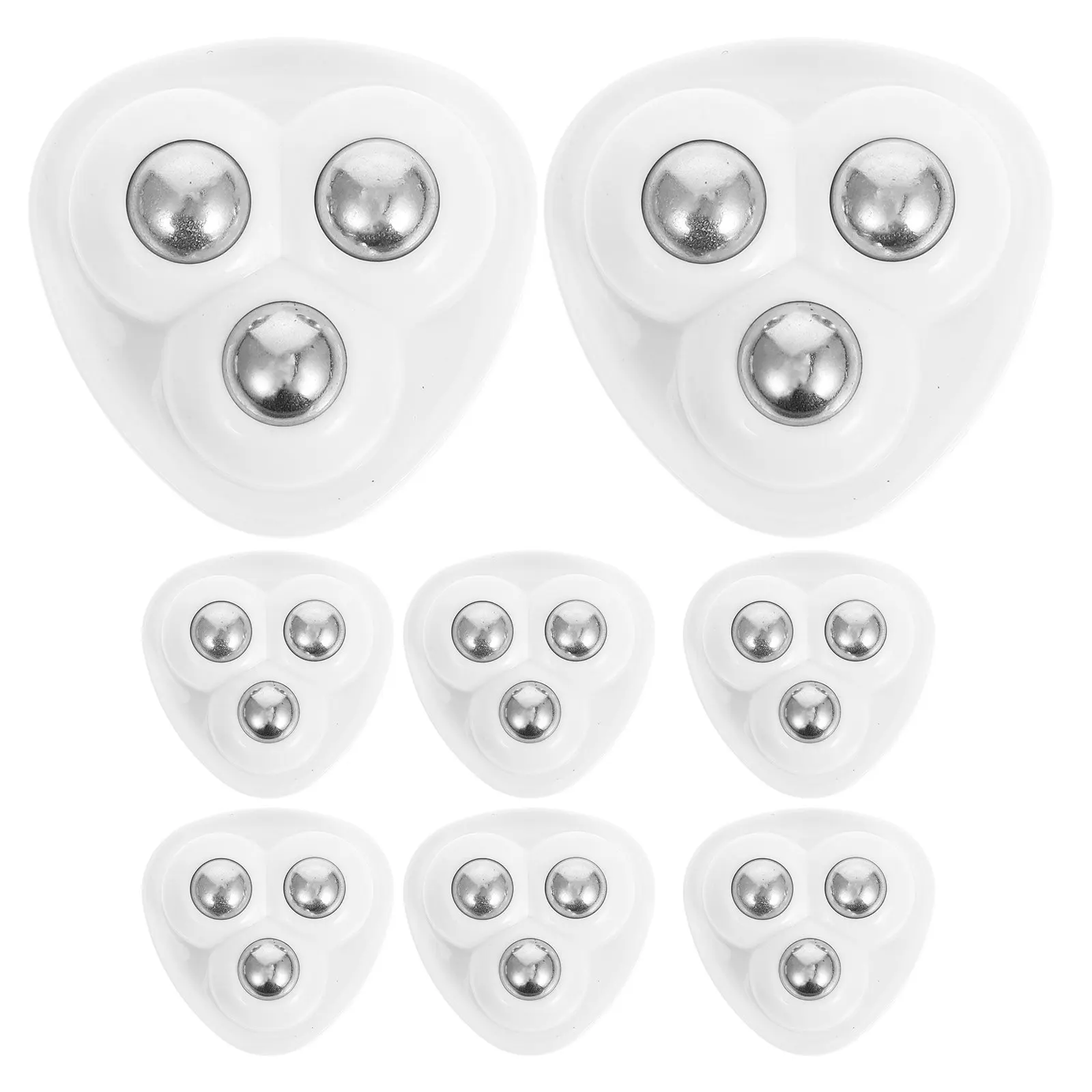 8Pcs Ball Bearing Universal Swivel Casters Smooth Rolling Heavy Duty Furniture Wheels Small Wear Resistant Casters