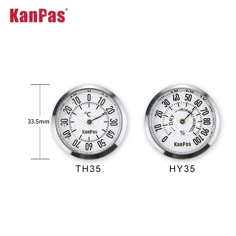 KANPAS Luxury hygrometer and mini Temperature sensor for car and motorcycle / Quality Thermometer /Celsius Fahrenheit available