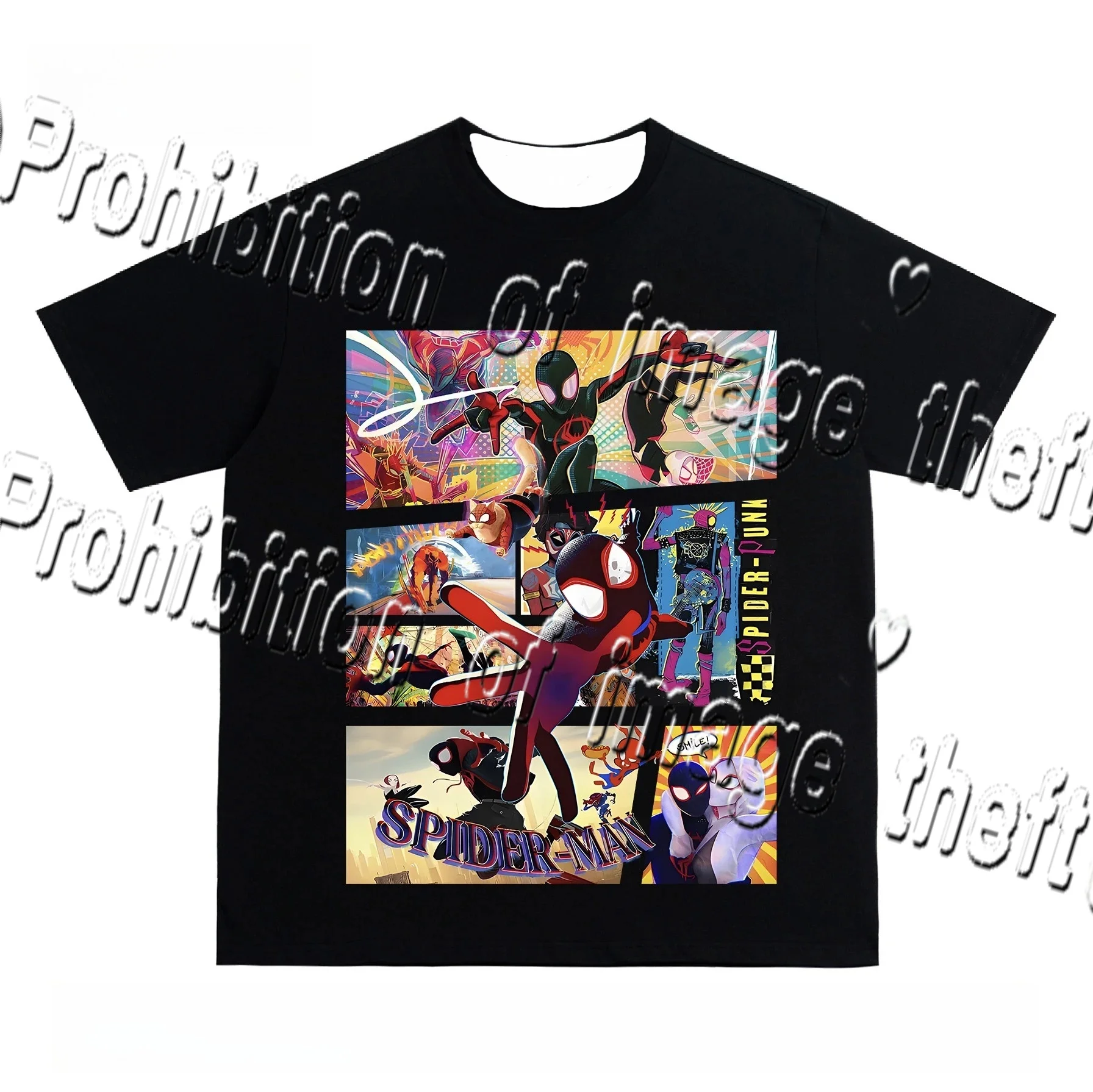 

American Style New Men's and Women's Spider Man Summer 3D Printed Short Sleeved Half Sleeved T-shirt Loose Top